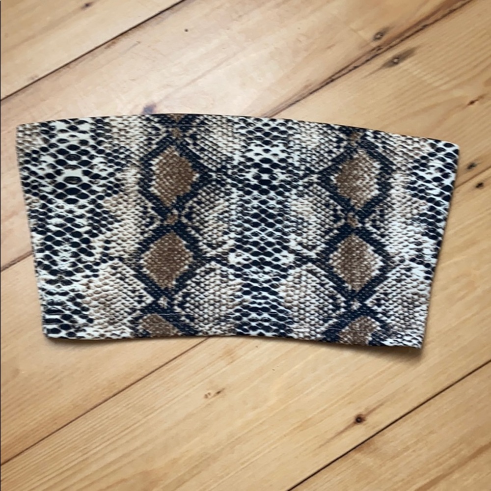 Snake skin bandeau top
